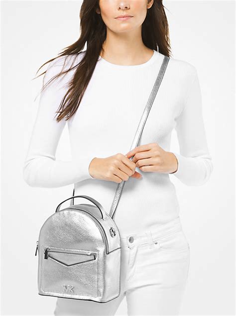 michael kors rucksack bagback xs jessa|Jessa Small Metallic Pebbled Leather Convertible Backpack.